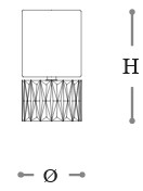 Dimensiones de la Lámpara Zoe Opera Italamp